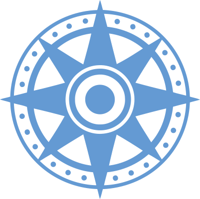 compass logo symbol blue